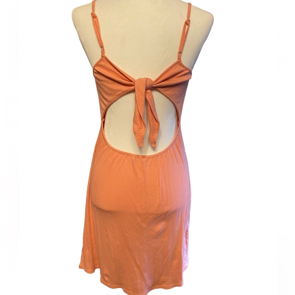 American Eagle Peach Ribbed Cotton Dress Size Medium